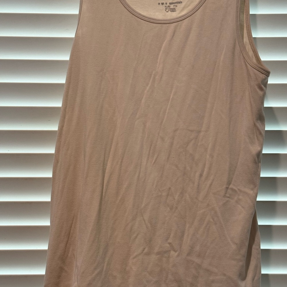 Beige Sleeveless Tank Top